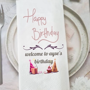 Baskılı Peçete Doğum Günü Temalı 20 adet