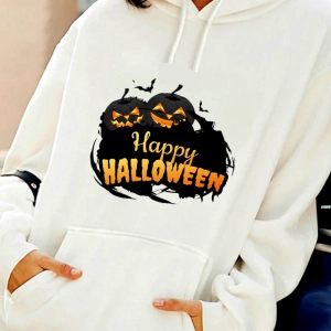 Halloween baskılı kadın sweat 02