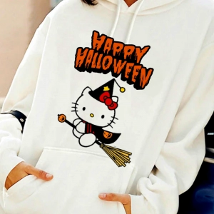 Halloween baskılı kadın sweat 06